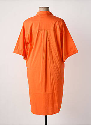 Robe mi-longue manches 3/4 manches 3/4 orange WHITE LABEL femme