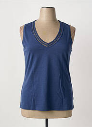 Top stretch sans manche bleu CONCEPT K femme