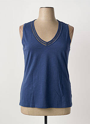 Top stretch sans manche bleu CONCEPT K femme
