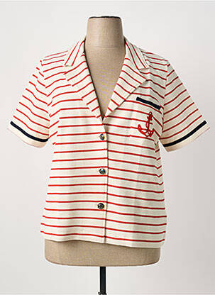 Veste casual col tailleur beige ALEXANDER & JACOB femme