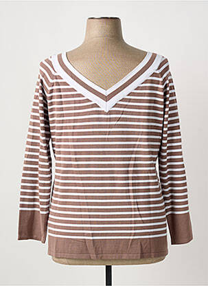 T-shirt manches longues manches longues marron MARBLE femme