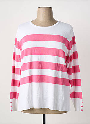 Pull stretch manches longues rose MARBLE femme