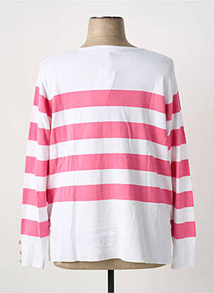 Pull coupe droite manches longues rose MARBLE femme