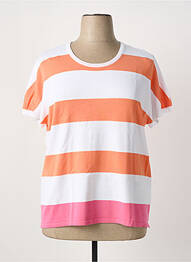 Top stretch manches courtes rose MARBLE femme