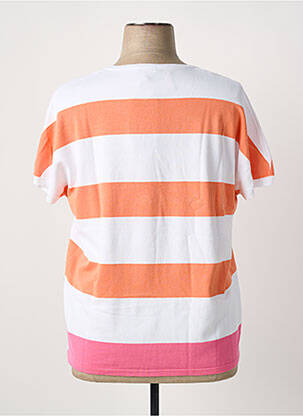 Top stretch manches courtes rose MARBLE femme
