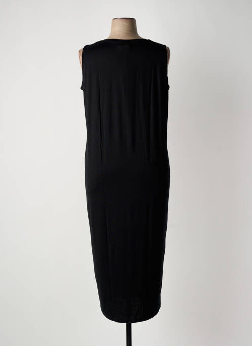Robe mi-longue sans manche sans manche noir SOPHIA CURVY femme