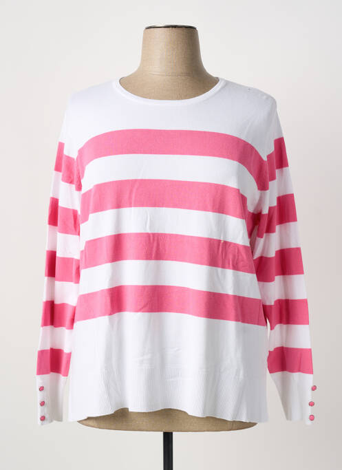 Pull stretch manches longues rose MARBLE femme
