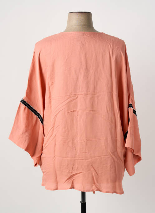 Chemisier tissage popeline manches longues rose MAT. femme