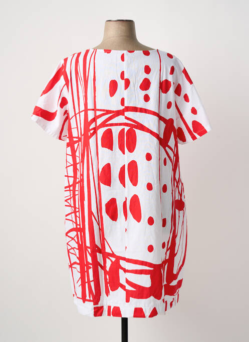 Robe mi-longue rouge K femme