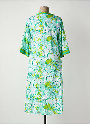 Robe mi-longue manches 3/4 manches 3/4 vert HANDPRINT DREAM APPAREL femme