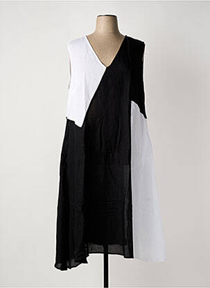 Robe mi-longue sans manche sans manche noir MAT FASHION femme