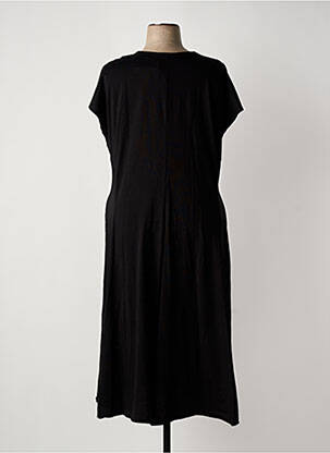Robe mi-longue manches courtes manches courtes noir MAT FASHION femme