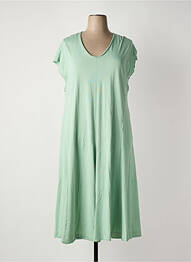 Robe mi-longue manches courtes manches courtes vert MAT FASHION femme