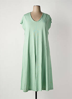 Robe mi-longue manches courtes manches courtes vert MAT FASHION femme