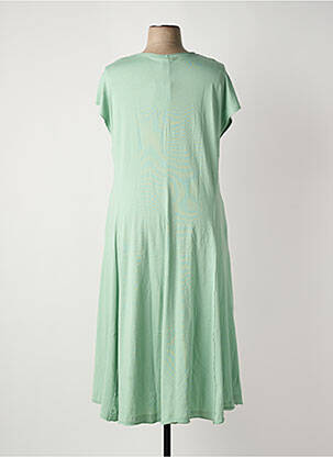 Robe mi-longue manches courtes manches courtes vert MAT FASHION femme