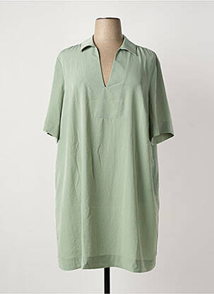 Robe mi-longue manches courtes manches courtes vert MAT FASHION femme
