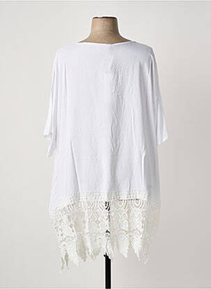 Tunique manches courtes coupe ample blanc SOPHIA CURVY femme