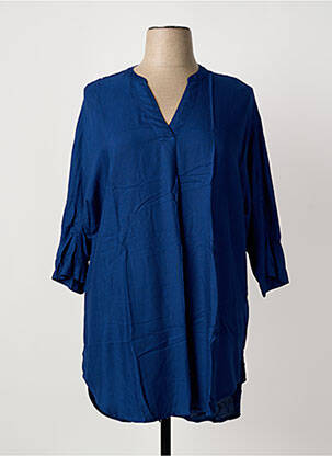 Tunique manches longues manches 3/4 bleu CISO femme