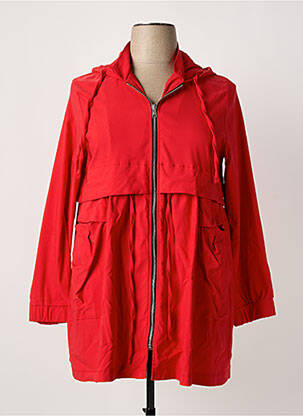 Veste casual coupe droite rouge SOPHIA CURVY femme