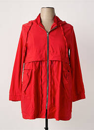 Veste casual coupe droite rouge SOPHIA CURVY femme
