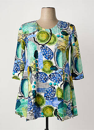 T-shirt manches 3/4 manches 3/4 bleu OLIVER JUNG femme