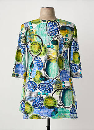 T-shirt manches 3/4 manches 3/4 bleu OLIVER JUNG femme