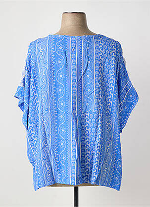 Top imprimé fantaisie manches courtes bleu MAT FASHION femme
