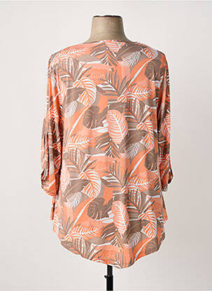 T-shirt manches 3/4 manches 3/4 orange MARBLE femme
