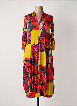 Robe mi-longue rouge ALEMBIKA femme