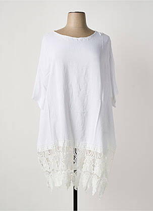 Tunique manches courtes blanc SOPHIA CURVY femme