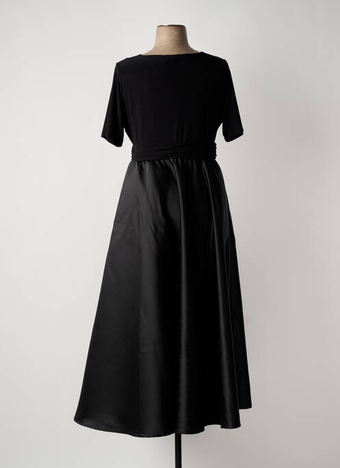 Robe longue manches courtes manches courtes noir SOPHIA CURVY femme