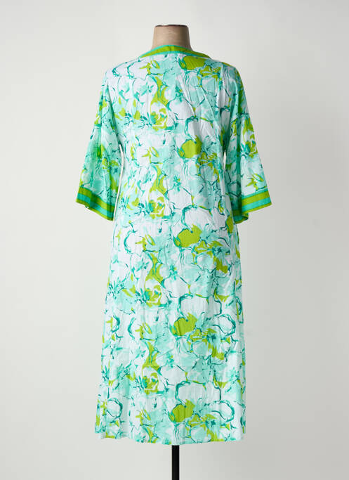 Robe mi-longue manches 3/4 manches 3/4 vert HANDPRINT DREAM APPAREL femme