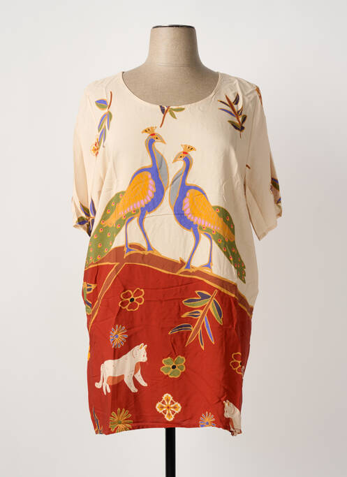 Blouse beige SOPHIA CURVY femme