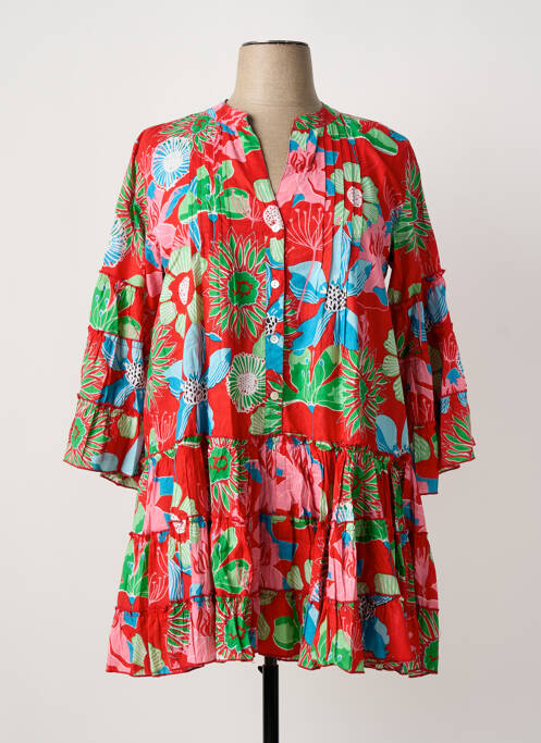 Robe courte rouge HANDPRINT DREAM APPAREL femme