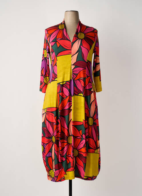 Robe mi-longue rouge ALEMBIKA femme