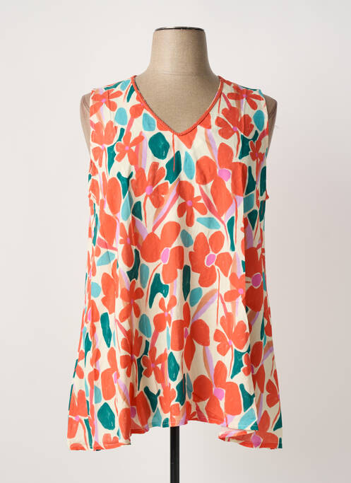 Top orange FRANCK ANNA femme