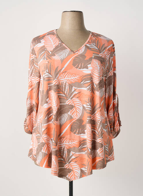T-shirt orange MARBLE femme