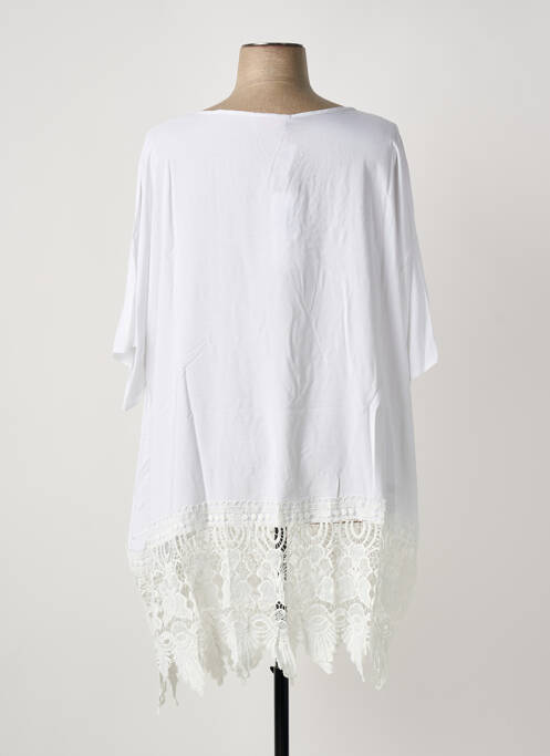 Tunique manches courtes blanc SOPHIA CURVY femme