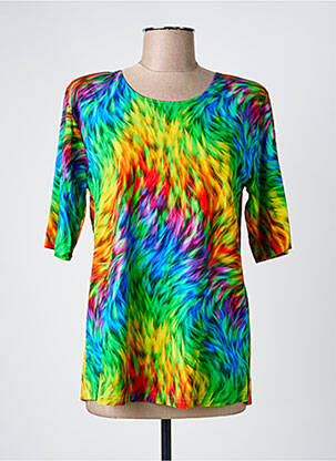 T-shirt manches 3/4 manches 3/4 bleu OLIVER JUNG femme