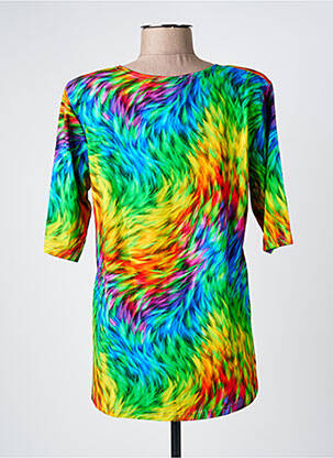 T-shirt manches 3/4 manches 3/4 bleu OLIVER JUNG femme