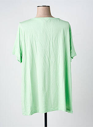 Tunique manches courtes col v vert YESTA femme