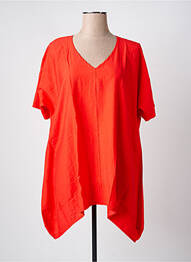 Tunique manches courtes coupe fluide orange FRANCK ANNA femme