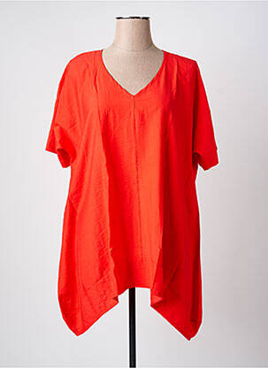 Tunique manches courtes coupe fluide orange FRANCK ANNA femme