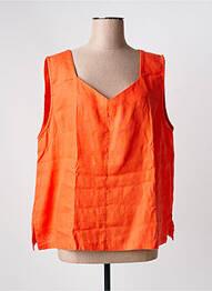 Top col v fines bretelles orange KOKOMARINA femme