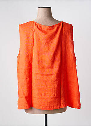 Top col v fines bretelles orange KOKOMARINA femme