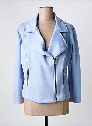 Veste casual col tailleur bleu ONE O ONE femme