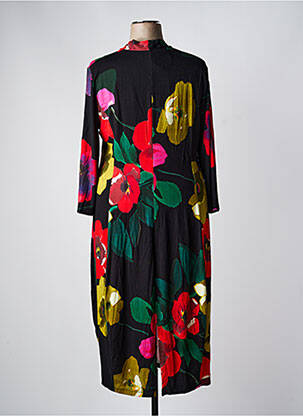 Robe longue manches longues manches longues noir ALEMBIKA femme