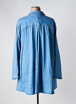 Chemisier coupe droite manches longues bleu CISO femme