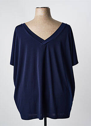 Top manches courtes manches courtes bleu YOEK femme