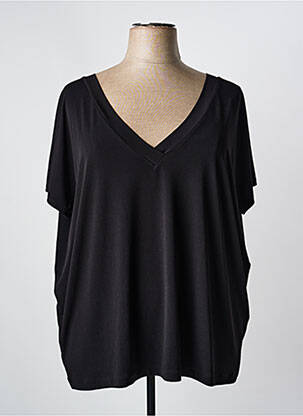 Top manches courtes manches courtes noir YOEK femme